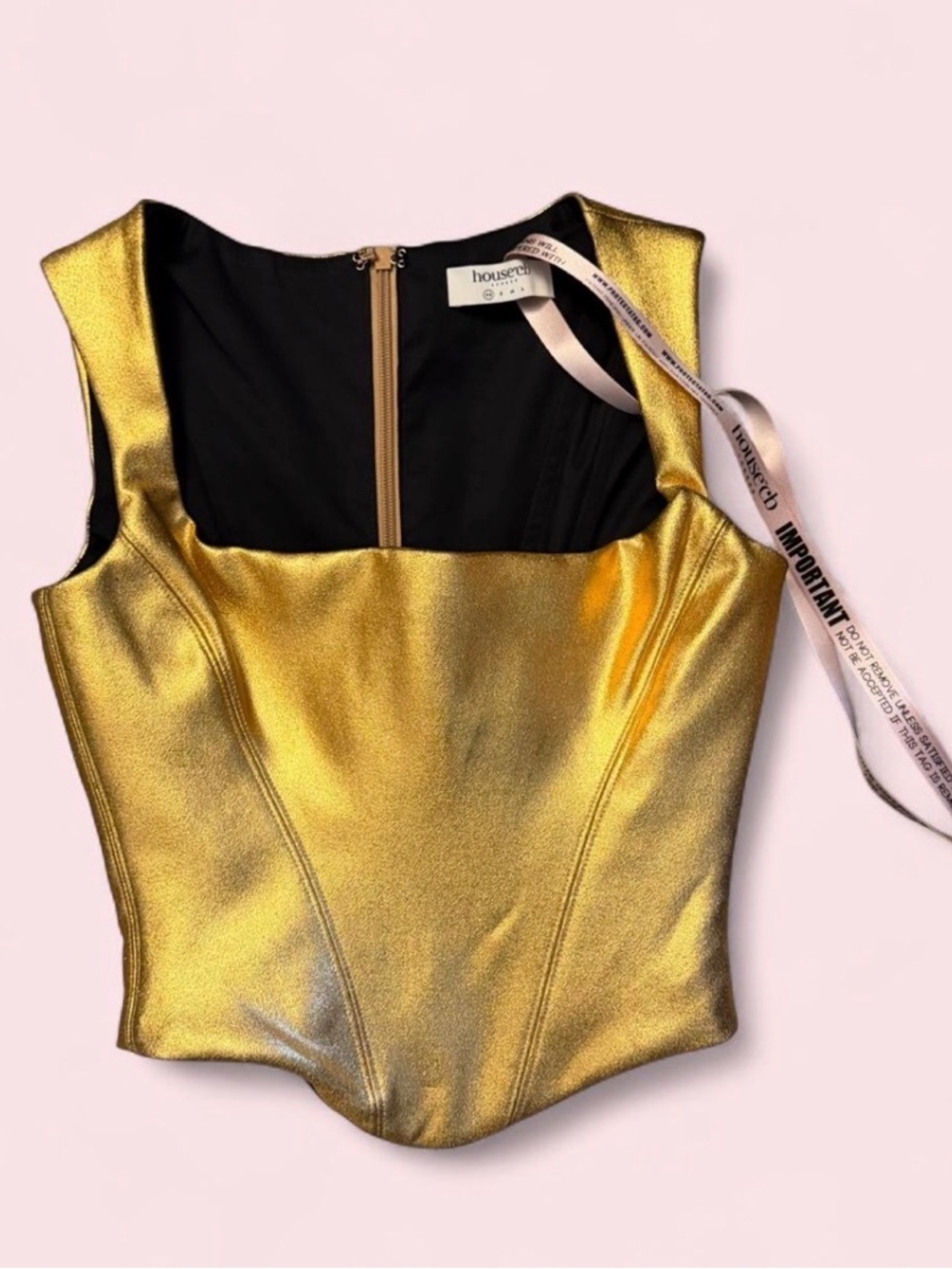 House of CB Metallic Gold Corset Top